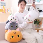 20cm Cute Soft Cat Plush Pillow Sofa Cushion Kawaii Plush Toy Stuffed Cartoon Animal Doll Lovely Gift 2