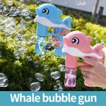 Whale handheld Fully automatic bubble gun bubble blower Summer toys Indoor and outdoor must-have toys Easter Birthday party 2