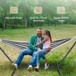 Gyroor Hammock with Adjustable Stand- Stylish Hammock Bed w/Storage Bag, 600lb Capacity 5