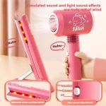 Girls Beauty Salon Set Kids Hair Beauty Makeup Set Simulation Hair Dryer Fashion Styling Tool Pretend Play House Gift Fun Game 3