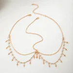 Bohemia Headband Shell Crystal Hair Accessory Chain Jewelry Women Metal Head Chain Headpiece For Party 6