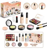 Simulated Makeup Toys, Play Cosmetics Girl Gifts Fake Makeup Set Toy Simulated Lipstick Powder Blusher Not Real Makeup for Kids 3