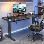 Height Adjustable Desk Motion Electric Sit Stand Up Down Computer Table Modern Lift Motorized Gaming Desktop Home Office Desks 4