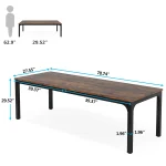 Tribesigns 78.7 Inches Extra Long Computer Desk 2 Person Desk, Double Long Desk, Workstaion for Home Office 2