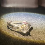 Pure 18K Gold Ring for Women Moissanite Rings with Natural Gemstones Luxur Jewelry Couples Women's Wedding Valentine's Day Gifts 3