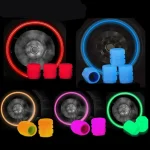 1-20PCS Luminous Car Tire Valve Cap Fluorescent Night Glowing Decor Motorcycle Bike Wheel Nozzle Dustproof Tyre Valve Stem Caps 6