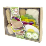 28PCS Felt Food Burger Sandwich Food Set Children Pretend to Play Food Sandwich Toys Children's Kitchen Role Playing Gifts 2