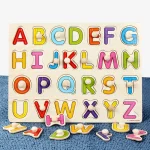 30cm Baby Toys Montessori Wooden Puzzle Hand Grab Board Educational Wood Puzzles for Kids Cartoon Animal Vehicle Child Gift 6