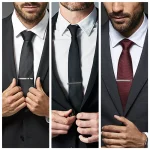 Wed Tie Clips For Men Short Pin Tie Wedding Guests Gifts With Box Tie Clipper To Man Shirt Black Man Cufflinks Fashion Jewelry 6