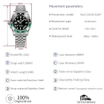 PAGANI DESIGN PD-1662 Luxury GMT Men Mechanical Wristwatch Sapphire Glass Stainless Steel 100M Waterproof Automatic Watches 2