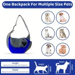 1Pc Dog out backpack,Dog Sling Carrier Breathable Mesh Travel Crossbody Bag For Puppy Cat Hiking Camping 6