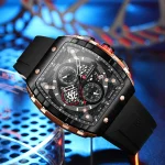 CURREN Top Brand Men's Watches Luxury Square Quartz Wristwatch  Waterproof Luminous Chronograph Watch for Men Date Clock 4