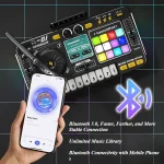 Kid DJ Mixer with Microphone Electronic Piano Keyboard Bluetooth DJ Turntable Controller Musical Instrument Kid Birthday Gifts 2