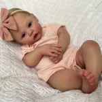 NPK 18inch Reborn Baby Doll Meadow Soft Body 100% handmade 3D Skin with Visbile Veins Collectible Art Doll Christmas Gift 2