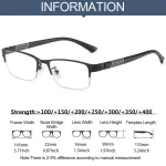Metal Anti-blue Light Reading Glasses Farsighted Eyeglasses Men Business Eyewear Diopter 0 +1.0 +1.5 +2.0 +2.5 +3.0 +3.5 +4.0 5