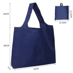 BIG Eco-Friendly Folding Shopping Bag Reusable Portable Shoulder Handbag for Travel Grocery simple solid color grocery bag 5