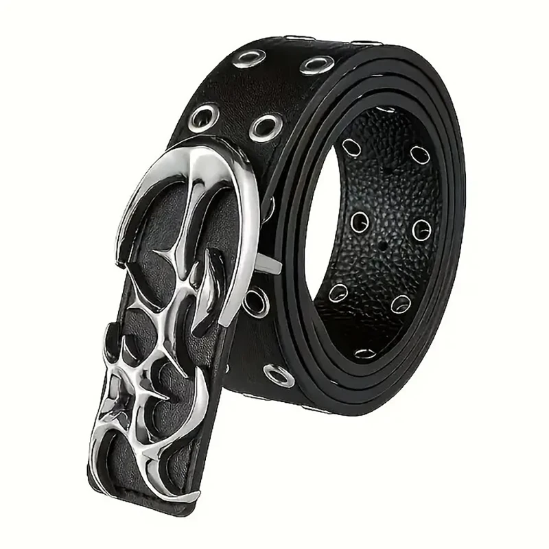 New Stylish Y2K Hollow PU Leather Fashion Punk Belt For Men Women-Trendy Accessory For Gift Giving,Neutral Waist Belts Plus Size New Stylish Y2K Hollow PU Leather Fashion Punk Belt For Men Women-Trendy Accessory For Gift Giving,Neutral Waist Belts Plus Size