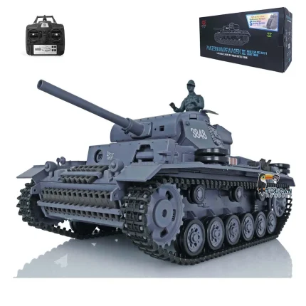 Henglong 1/16 7.0 German Panzer III L RC Tank 3848 2.4G Plastic RTR Military Collectible Hobby Vehicle for Adults
