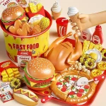 Children Pretend Play Kitchen Toys Sets Simulation Dessert Bread Food Cooking Games Play House Party Activities Games Girl Toys 6