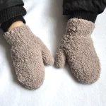 1-4years Kids Winter Warm Knitted Mittens Baby Girls Baby Boys Velvet Thick Gloves Dropshipping KF197 2