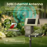 Smart Bird Feeder with Camera for Outdoor Use ABS Plastic Body Black Finish 4K UHD Video Dual-Band Wi-Fi Solar Powered AI Bird 5