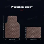 SEAMETAL 4Pcs Car Floor Mat Full Set Universal Non-Slip Auto Carpet Waterproof All-Weather Car Mat Anti Scratch Cargo Liner 6