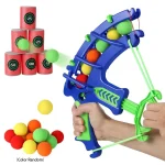 Slingshot Target Sticky Ball Bow Target Montessori Educational Toy Arrow Set Throw Sport Outdoor Fidget Game