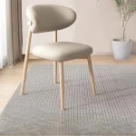 Nordic wrought iron dining chairs, simple soft pack chairs for home use, hotel dining chairs, leisure backrests, makeup chairs 4