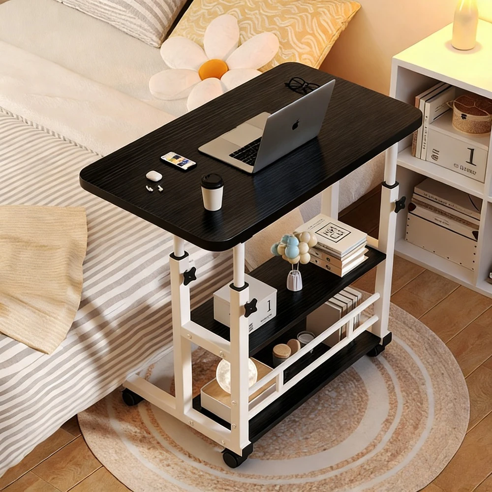 Portable Table for Bedroom Adjustable Overbed Table with Wheels Mobile Bedside Rolling Table Small Standing Laptop Desk Office Portable Table for Bedroom Adjustable Overbed Table with Wheels Mobile Bedside Rolling Table Small Standing Laptop Desk Office