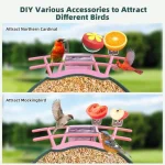 Smart Bird Feeder with Camera Solar Powered - 2K HD Video Camera AI Identify Birds Send Real-time Notifications and Instant Arr 6