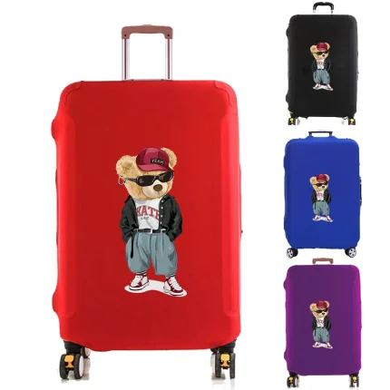 Luggage Cover Suitcase Protector Thicken Elasticity Dust Covered Anti-scratch Protective Case 18-32 Inch Trolley Set Jacket Bear