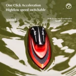 Mini RC Boats High Speed Electronic Remote Control Racing Ship with Led Light Children Competition Water Toys for Kids Gifts 5
