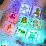 Baby Bath Toys Bathtub LED Light Up Toys Colorful Changing Waterproof Underwater Lights Bath Toys for Boys Girls Birthday Gift 4