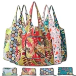 Reusable Shopping Bags Women Foldable Tote Bag Portable Cloth Eco Grocery Bag Folding Large Capacity Fruit Vegetable Handbags 3