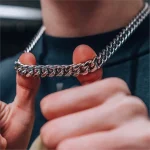 Width 5/7/9MM Hiphop Cuban Link Stainless Steel Chains Necklace for Men Basic Simple Rapper's Choker Fashion Jewelry Accessories