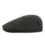 JANGOUL Newsboy Caps Men Wool Blend Flat Cap Winter Warm Hat Driving Hats Gastby Ivy Caps for Male Vintage British Beret 2