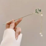 Elegant Chinese Style Hair Clip Tassel Hair Stick Traditional Floral Design Hairstyle Accessory Women Jewelry Hairpin Hairneedle 5