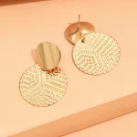 Aretes De Mujer Bohemia Trendy Geometric Metal Round Earrings For Women Fashion Wedding Jewelry 5