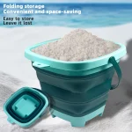 Beach sand toy for children, small extensionable water bucket with multiple functions and portability, suitable for baby sand pl 5