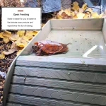 Turtle Bathing Pool Feeding Dish Durable Reptile Water Bowl for Box Turtles Frogs and Pets Easy to Clean Habitat Accessory 4