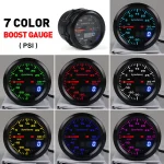 Dynoracing 2" 52mm 7 Colors LED Dual Display Boost Water Oil temp Oil pressure Voltmeter Air fuel Ratio EGT Tachometer Car Gauge 2