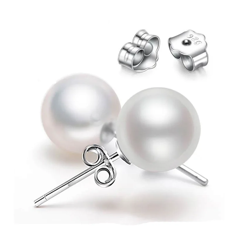 925 Sterling Silver Pearl Retro Stud Earrings For Women Luxury Designer Jewelry Accessories GaaBou 925 Sterling Silver Pearl Retro Stud Earrings For Women Luxury Designer Jewelry Accessories GaaBou