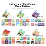 Soft Baby Books toys Montessori 3D Touch Feel High Contrast Cloth Book Sensory Early Learning games for kids Educational toys 6