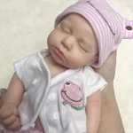 33cm Can Open Mouth Painted Solid Silicone LouLou Bebe Reborn Girl and Boy Washable Newborn Baby Dolls For Kid's Gift 2