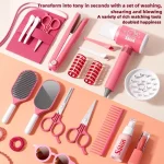 Girls' Beauty Toys Fashion Barber Role Playing Games Simulation Haircut Children Hair Dryer Child Pretend House Play Children 5