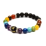 2pcs 7 Chakra Bracelet with Meaning Cardfor Men Women Natural Crystal Healing Anxiety Jewellery Mandala Yoga Bracelet Gift 5