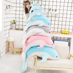 30-160CM Lovely Soft Dolphin Plush Toy Plush Cloth Doll Cotton Animal Nap Pillow Creative Children's Toys Birthday Gift Girl 5