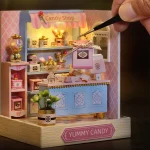 Mini Miniature Doll House DIY Small House Kit Making Room Toys Home Bedroom Decorations With Furniture Wooden Craft DollHouses 6
