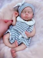 33cm Can Open Mouth Full Body Solid Silicone LouLou Reborn Girl and Boy Doll Soft Touch Handmade  Reborn Corpo De Silicone 5