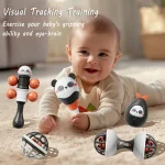 Baby Music Instruments Toy Montessori Rattle Ball Sand Hammer Black White Visual Stimulation Sensory Instrument Educational Toy 2